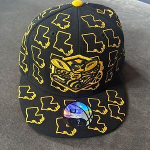 Vintage Adult Unisex New Orleans Hornets NBA Black & Yellow Cap Hat Size 7 NEW